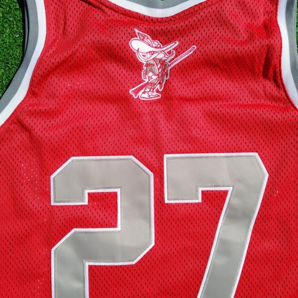 90's Retro Starter UNLV RUNNIN REBELS Vegas Nevada NCAA Hey Reb Mascot LG Jersey - Picture 4 of 5